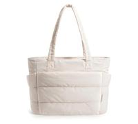 AONETIGER Handtasche Damen Daunentasche Laptop UmhäNgetasche Tote Bag Puffy Mittelgroß Shopper für Arbeit Reise Shopping Schule (Off-White)
