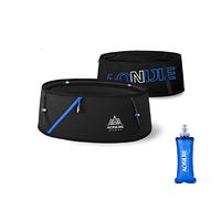 AONIJIE Hydration Running Belt Taille Pack Reise Geld Tasche Trail Marathon Gym Workout Fitness Handyhalter mit 250ml Wasserflasche (schwarz+250ml, L/XL)
