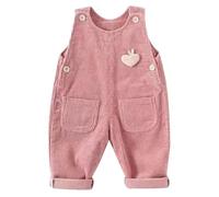 AOOPOO 6 Monate-5 Jahre Baby Kinder Jungen Mädchen Cord Latzhose Ärmellose Strampler Overall Jumpsuit Kleinkind Kordsamt Lange Hose mit Hosenträger Trägerhose mit Knöpfen Gr. 68/70/80/86/98/104/116