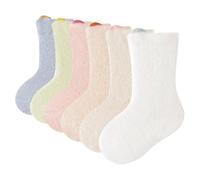 AOOPOO 6 Paar Thermo Socken Baby Dicke Warme Wintersocken Kindersocken Mädchen und Jungen Frottee Gefüttert Winter Thermosocken für Neugeborene Kleinkinder Kinder 0-8 Jahre