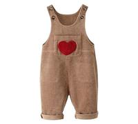 AOOPOO Baby Jungen Mädchen Cord Latzhose Ärmellose Strampler Overall Jumpsuit Gr. 74/80/86/92/98/100/104 Kleinkind Kordsamt Lange Hose mit Niedliches Herz Muster für 6 Monate-4 Jahre Jungen Mädchen