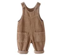 AOOPOO Baby Jungen Mädchen Cord Latzhose Hose weiche Hosenträger Hose Gr.80/86/92/98/104 Kleinkind Lange Hose Overall Spielanzug Latzhose mit Fronttasche