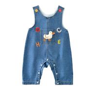 AOOPOO Baby Jungen Mädchen Jeans Latzhose Overalls Gr. 68/70/74/80/86/92/98 Baby Jeanshose 3D Cartoon Ente Denim Latzhosen mit Tasche Kleinkinder Overall Baumwolle Jeans Hose mit Hosenträger