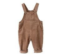 AOOPOO Baby Kleinkind Jungen Mädchen Kordsamt Latzhosen Overall Baumwolle Latzhose Mit Knöpfen Cord Hosenträger Hose Lange Jumpsuit Strampler Lässiger Stil für 1-4 Jahres