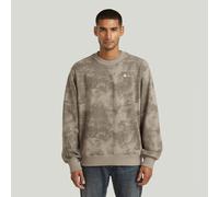 G-Star Longpullover Allover-Print Sweatshirt Herren Gr. L 100% Baumwolle elephant skin archival