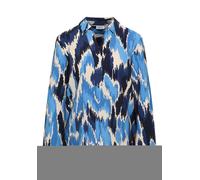 Langarmbluse CECIL, Damen, Gr. S (38), cloud blau, Stoff, 88% Viskose, 12% Polyamid, gemustert, klassisch normal, V-Ausschnitt, elastischer Bund, Blusen, mit Materialmix (24582820-S) cloud blau