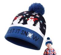 Aoreun LED Weihnachtsmütze - Bunte Strickmütze Mit 6 LEDs, Warme Wintermütze für Unisex Kinder und Erwachsene, Xmas Schnee Hut für Weihnachtsfeier