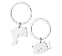 AORHOFJ 2er Set Katzen Schlüsselanhänger Katze Kuschelpartner Schlüsselanhänger Puzzle Anhänger Schlüsselanhänger Pärchen Geschenk Freundschaft Schutzengel Schlüsselanhänger