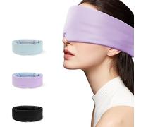 Aosun Schlafmaske für Frauen & Herren, Seitenschläfer Schlafbrille Weich Bequem, Hautfreundlich & Atmungsaktiv Augenmaske, Lichtblockierende Schlafmasken mit Verstellbarer Klettverschluss für Reisen