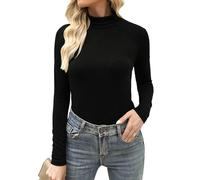 Aottori Rollkragenshirt Damen Baumwolle Basic Langarmshirt Slim Fit Winter | Oberteile Langarm, Top Rollkragen, Unterziehshirt Dünn, Stretch, Casual, Elegant, Einfarbig, für Herbst Alltag Freizeit Büro