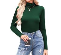 Aottori Rollkragenshirt Damen Baumwolle Basic Langarmshirt Slim Fit Winter | Oberteile Langarm, Top Rollkragen, Unterziehshirt Dünn, Stretch, Casual, Elegant, Einfarbig, für Herbst Alltag Freizeit Büro