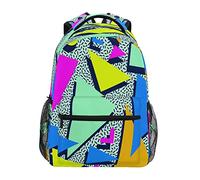 Aotximlat Retro 80er 90er Jahre Muster Schule Laptop Rucksack Kinder Mädchen Jungen Tasche Teenager Schulter Buch Tasche Gym Day Pack Computer Notebooks Taschen für Frauen Männer, siehe abbildung, One