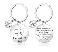 AOZUO Glücksbringer Schlüsselanhänger, Motivationsgeschenke Mutmacher Kleine Geschenke Geschenke für Frauen Freundin Freundschaftsgeschenke Geburtstagsgeschenk für frauen Inspirierende Geschenke