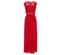 APART Abendkleid Kleid aus semitransparentem Georgette und transparenter Netzware, rot, 40