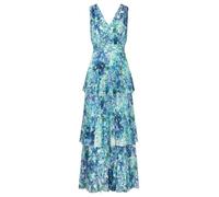 APART Abendkleid mit Blumenmuster, türkis-Multicolor, 44