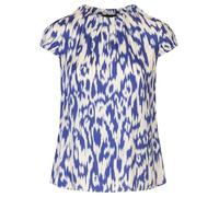 APART Bedruckte Bluse aus matt schimmerndem Satin mit Allover-Druckmuster, Royalblau-Creme, 42