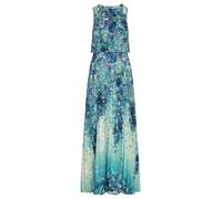 APART bedrucktes Abendkleid mit Allover Blumendruck, türkis-Multicolor, 38
