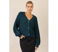 APART Oversized Strickjacke mit Knopfleiste, dunkelgrün, 36/38