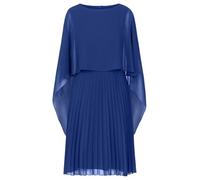 APART Cocktailkleid mit Chiffoncape mit Plisseerock und angearbeitetem Cape aus Chiffon, Royalblau, 44