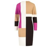 APART Colorblocking Strickkleid mit grafischem Blockmuster, lila-Multicolor, 36