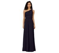 Apart Damen Chiffon One-Shoulder-Abendkleid, Bodenlanges Partykleid, elastischer Rücken, ärmelloses Kleid, seitlich geschnittenes Brautjungfernkleid, perfektes Outfit für jeden lässigen Anlass