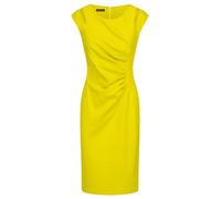 Apart Damen lässiges Kleid, Runder Ausschnitt, Knielanges Partykleid, Schulterausschnitte, Reißverschluss hinten in der Mitte, seitliche Drapierung, Ärmellos und ein schmal geschnittenes kleid, Lime