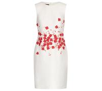 APART Etuikleid mit Leuchtend roten 3-D Blüten Bestickt, Creme-rot, 36