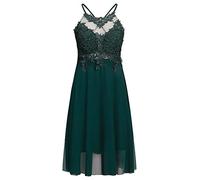 APART Fashion Cocktailkleid aus Chiffon, Mesh und Spitze, grün Petrol, S, 71998