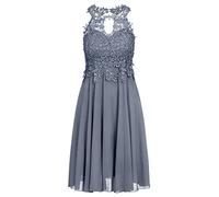 APART Fashion Cocktailkleid aus Chiffon, Mesh und Spitze, hellblau, M, 71991