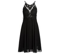 APART Fashion Cocktailkleid aus Chiffon, Mesh und Spitze, schwarz, S, 71996
