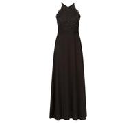 APART Fashion Damen-Abendkleid, Besticktes Kleid aus Spitze und Chiffon, ärmelloses Outfit, langgeschlossenes Kleid, fließende Kleidung für besondere Anlässe, vollständig gefüttertes Maxikleid