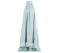 APART Fashion Damen Babydoll Chiffon Kleid, hoher Halsausschnitt, asymmetrischer Saum, Geraffter Volant, fließendes Midikleid in A-Linie, ärmelloses voll gefüttertes Sommer Abendkleid