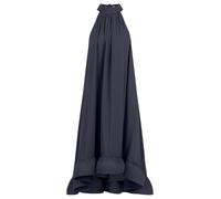 APART Fashion Damen Babydoll Chiffon Kleid, hoher Halsausschnitt, asymmetrischer Saum, Geraffter Volant, fließendes Midikleid in A-Linie, ärmelloses voll gefüttertes Sommer Abendkleid