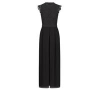 APART Fashion Damen Eleganter Jumpsuit, Spitzentop und Chiffonhose, ärmellos, Stehkragen mit Spitzenkragen, Taillendetail, Hose mit weitem Bein, Outfit für Abendpartys und Hochzeitsgäste