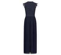 APART Fashion Damen Eleganter Jumpsuit, Spitzentop und Chiffonhose, ärmellos, Stehkragen mit Spitzenkragen, Taillendetail, Hose mit weitem Bein, Outfit für Abendpartys und Hochzeitsgäste