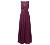 APART Fashion Damen Lange Spitzen-Abendkleid, Ärmelloses Maxikleid, Floral Perlen-Bustier, Rückenreißverschluss Kleid, Chiffon Festkleid für Hochzeiten, Partys und besondere Anlässe