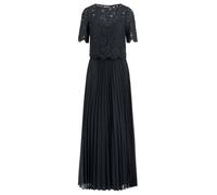 APART Fashion Damen Langes Plissiertes Abendkleid, kurzärmelige Spitzenjacke, verstellbare Träger, Slim-Fit-Oberteil, Maxikleid für Hochzeitsgäste, formelle Party und Abschlussball