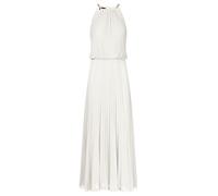 APART Fashion Damen Plissee-Maxikleid, Neckholder-Abendkleid, Elegantes Hochzeitsgastkleid, Silberne Kettenträger, Chiffonkleid, ärmelloses Partyoutfit, fließendes langes Kleid