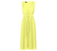 APART Fashion Damen Plissee-Midikleid, ärmelloses Chiffonkleid, Rundhalsausschnitt, hohe Taille mit Gürtel, fließender A-Linien-Rock, Abendkleid für Partys, Outfit für Hochzeitsgäste, Cocktailkleid