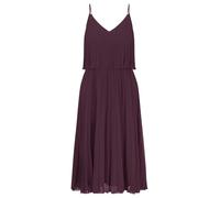 APART Fashion Damen Plisseekleid, ärmelloses Sommerkleid, Midikleid mit V-Ausschnitt, Spaghettiträger mit Perlendetail, eleganter Swingrock, vollständig gefüttertes Cocktailkleid, Abend &Partykleidung