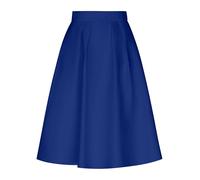 APART Fashion Damen Satin A-Linien-Rock, fließender Midirock mit hoher Taille, eleganter Faltenrock mit Taschen, formelles Party-Outfit, Rock für Hochzeitsgäste, Cocktail- und Abendmode