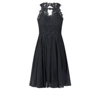 APART Fashion Damen Spitze Cocktailkleid, ärmelloses Partykleid, knielanges Chiffonkleid, Rückenausschnitt, bequemes Abendkleid, Elegantes Hochzeitskleid & Sommerpartykleid