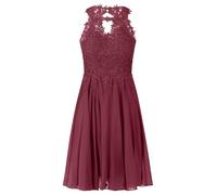 APART Fashion Damen Spitze Cocktailkleid, ärmelloses Partykleid, knielanges Chiffonkleid, Rückenausschnitt, bequemes Abendkleid, Elegantes Hochzeitskleid & Sommerpartykleid