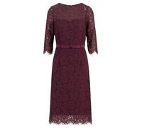 APART Fashion Damen Spitzen Midikleid, Cocktailkleid mit Schleifengürtel, Rundhalsausschnitt, 3/4 Ärmel Formales Kleid, Florales Spitzen Etuikleid Für Hochzeitsgäste, Party & Geschäftskleidung
