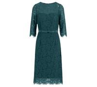 APART Fashion Damen Spitzen Midikleid, Cocktailkleid mit Schleifengürtel, Rundhalsausschnitt, 3/4 Ärmel Formales Kleid, Florales Spitzen Etuikleid Für Hochzeitsgäste, Party & Geschäftskleidung