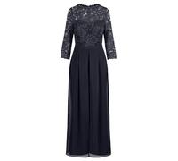 APART Fashion Damen Spitzenoverall, weiter Beinschnitt Abendoverall, 3/4-Ärmel formeller Jumpsuit, runder Ausschnitt, vollständig gefüttert Playsuit, perfekt für Sommerpartys & Büro Bekleidung