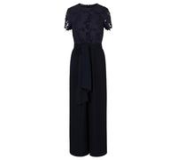 APART Hochzeitsoverall mit Spitze im Materialmix aus Spitze und Chiffon, Nachtblau, 44