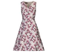 APART Jacquardkleid aus einem Jacquard mit Allover Blüten, Pflaume-Multicolor, 46