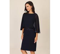 Apart - Kleid mit Chiffoncape - Größe 40 - blau