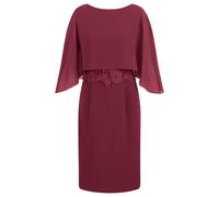 APART Kleid mit Chiffoncape in Lagenoptik mit Spitzenborte, Bordeauxrot, 42